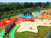 Combine a variety of play surfaces Combine a variety of play surfaces