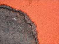 Poor wet-pour - no interlocking key between layers